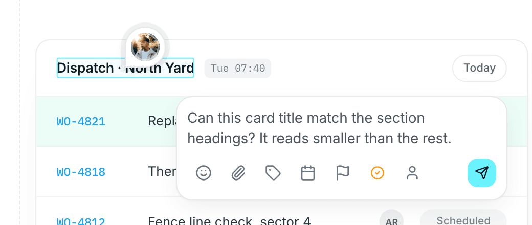 Writing a comment on a highlighted element of a live site